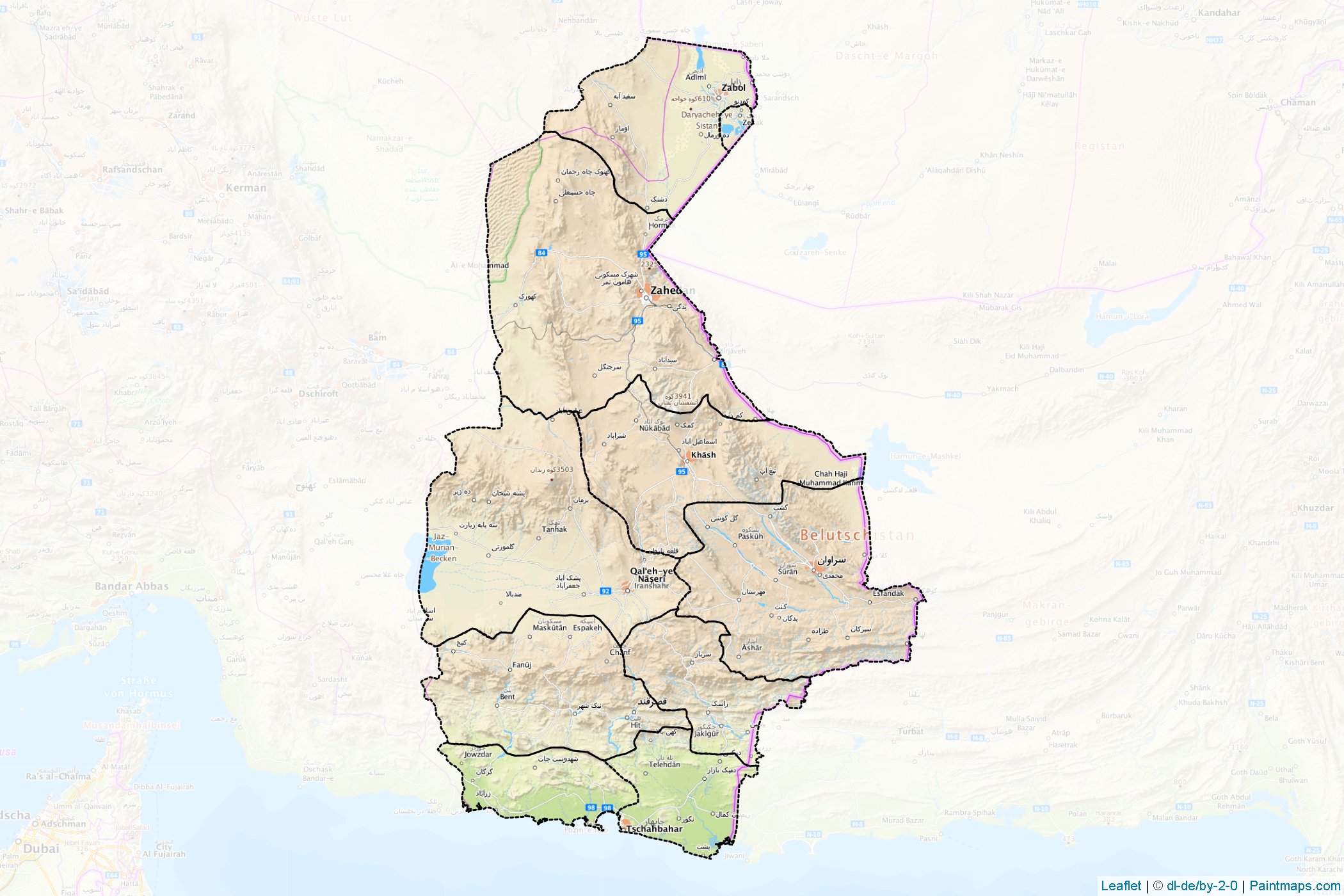 Sistan va Baluchestan (Iran) Map Cropping Samples-1