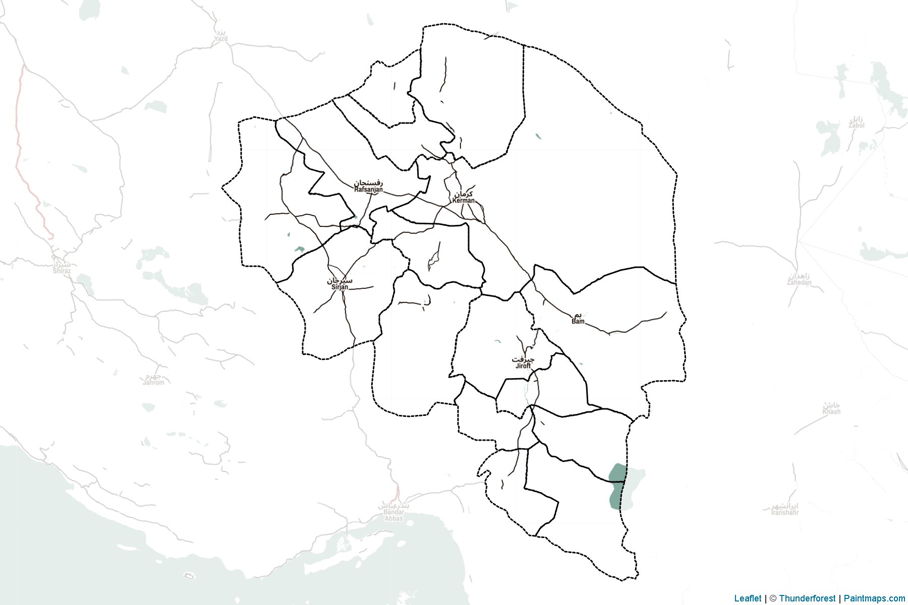 Muestras de recorte de mapas Kerman (Irán)-2