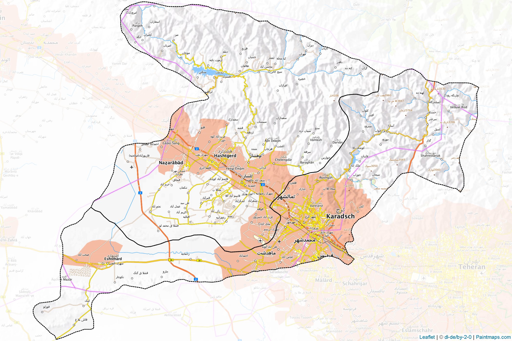 Muestras de recorte de mapas Alborz (Irán)-1