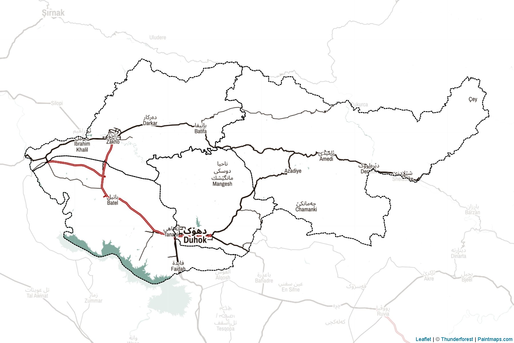 Duhok ili (Irak) Haritası Örnekleri-2