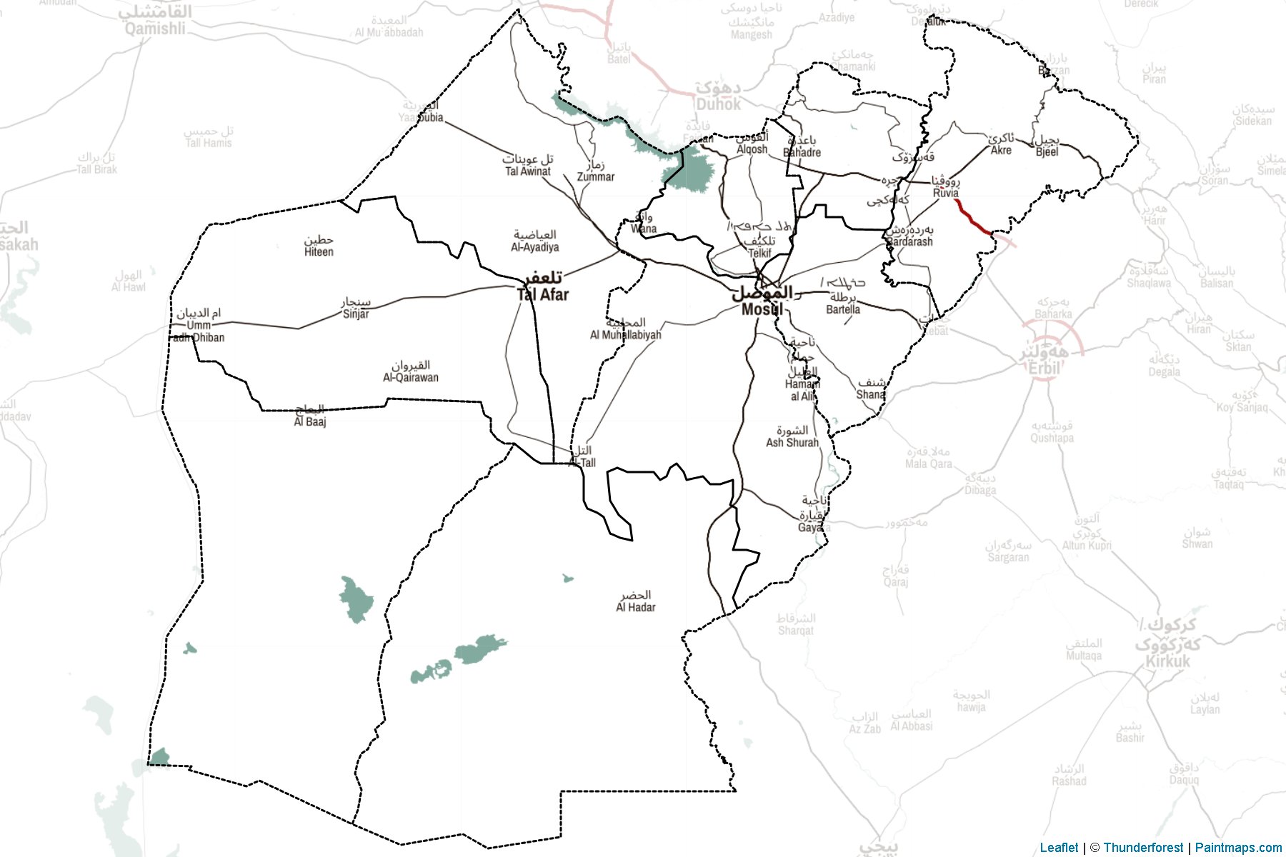 Nineve ili (Irak) Haritası Örnekleri-2