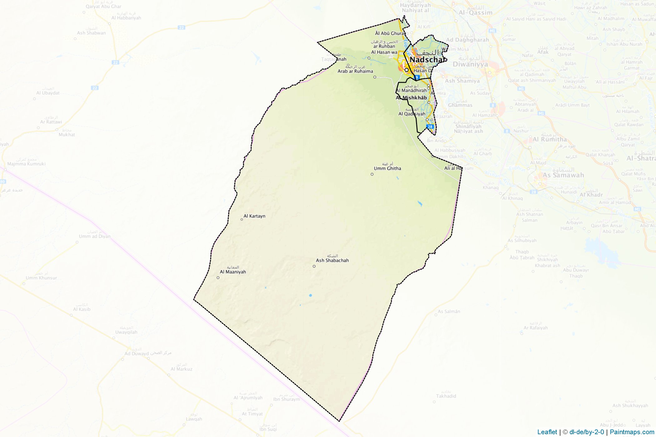 Necef ili (Irak) Haritası Örnekleri-1