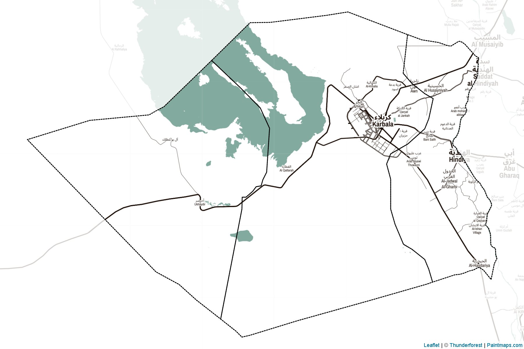 Karbala' (Iraq) Map Cropping Samples-2