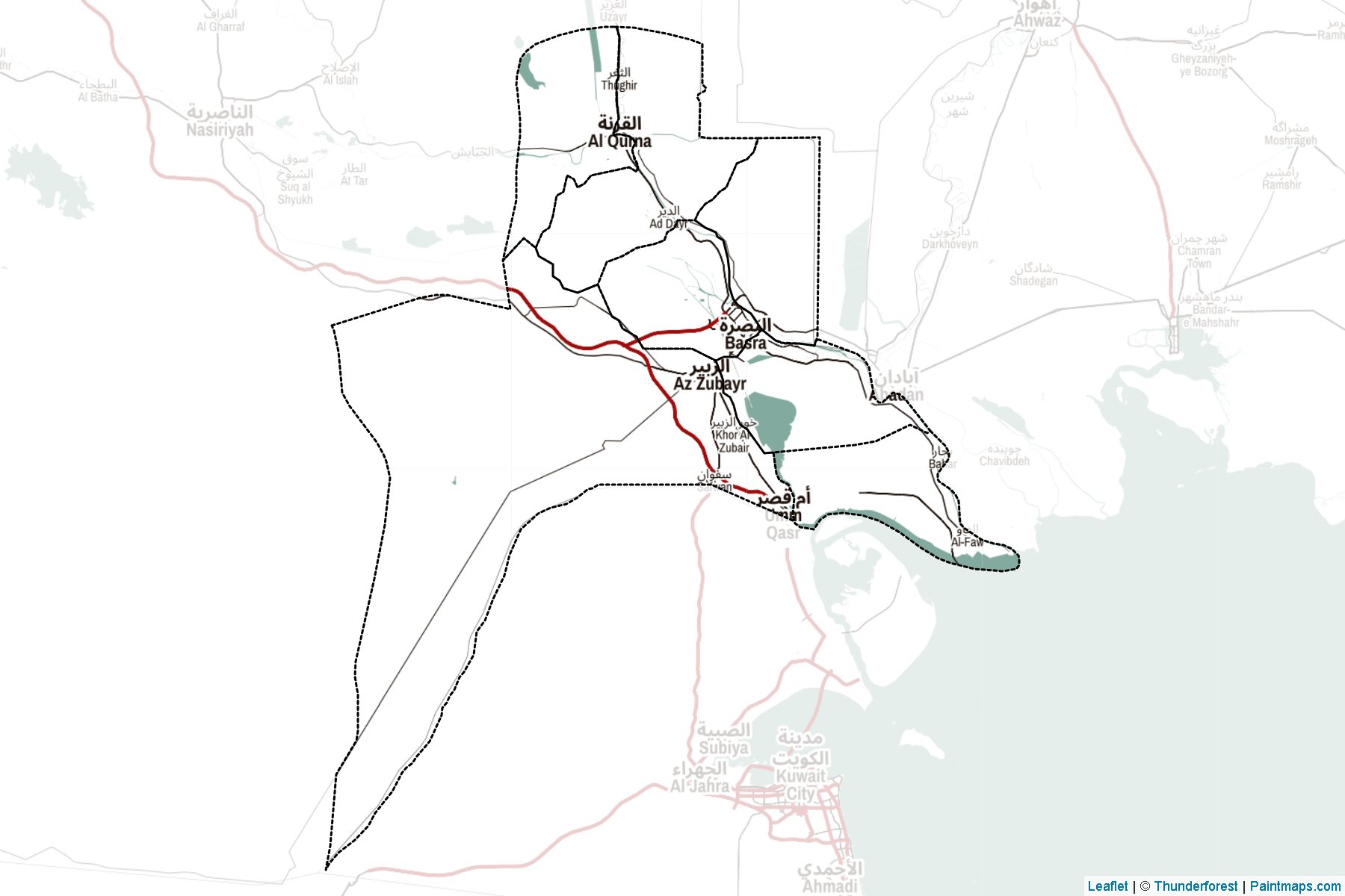 Al-Basrah (Irak) Haritası Örnekleri-2