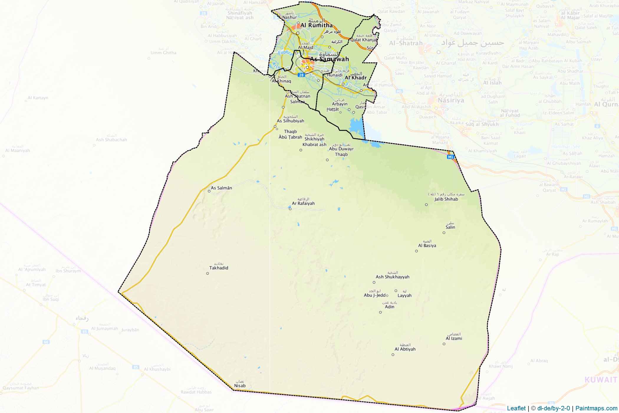 Mutanna ili (Irak) Haritası Örnekleri-1