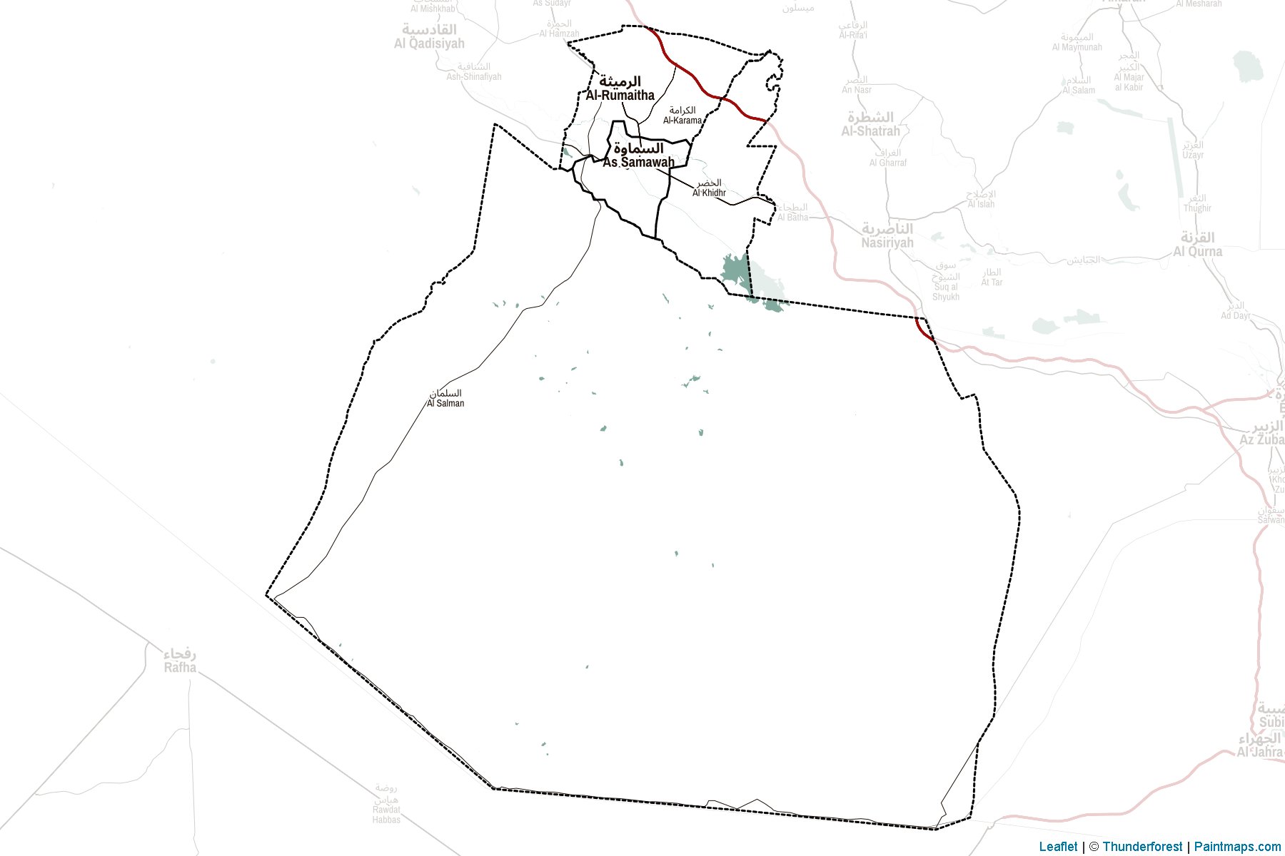 Mutanna ili (Irak) Haritası Örnekleri-2