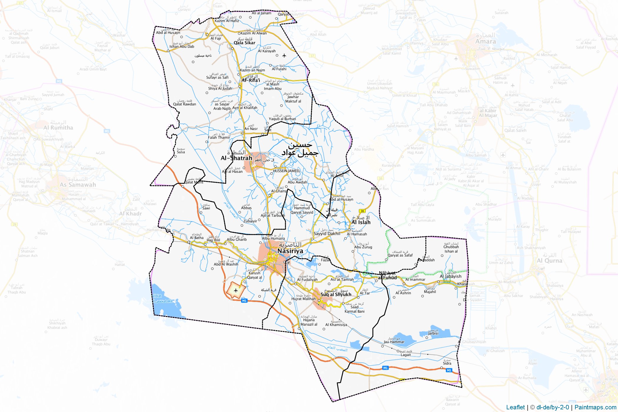 Dhi-Qar (Irak) Haritası Örnekleri-1