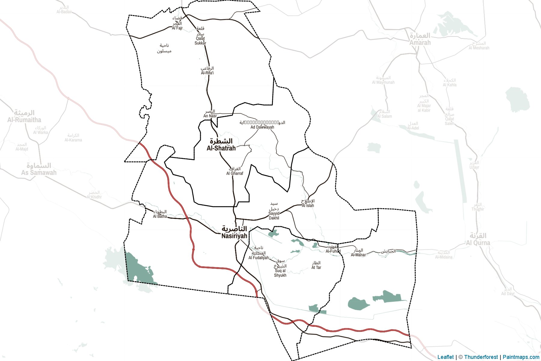 Dhi-Qar (Irak) Haritası Örnekleri-2