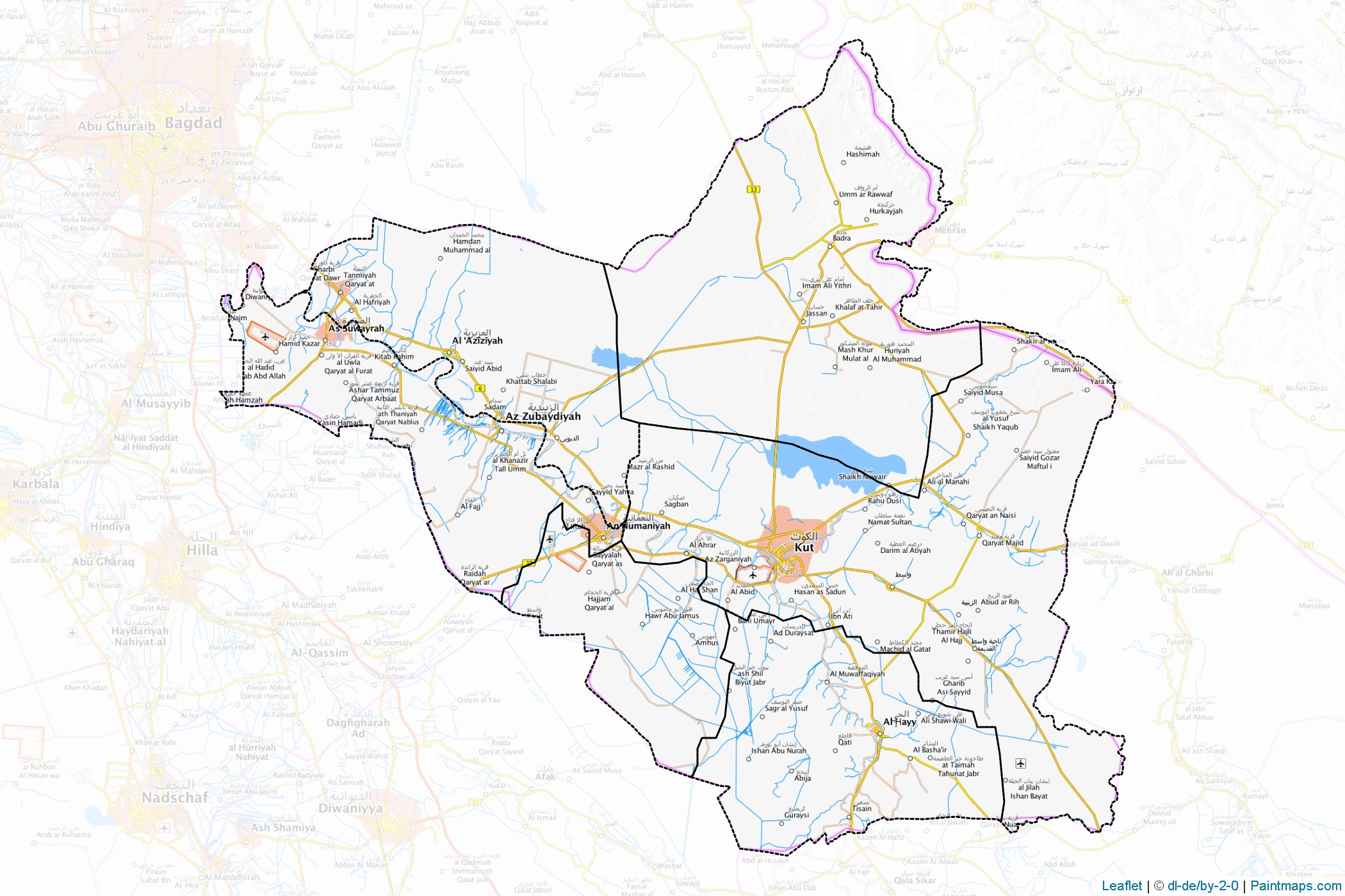 Muestras de recorte de mapas Wasit (Irak)-1