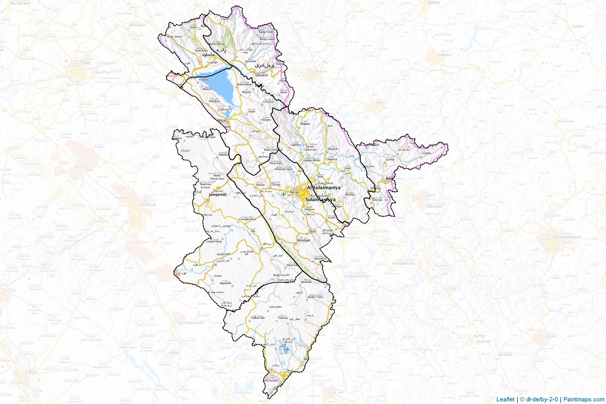 As-Sulaymaniyah (Iraq) Map Cropping Samples-1