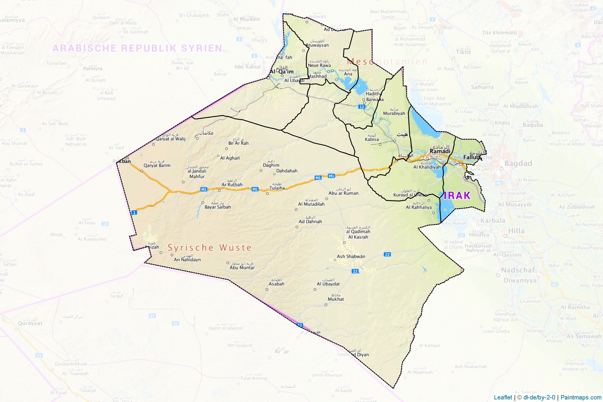 Anbar ili (Irak) Haritası Örnekleri-1