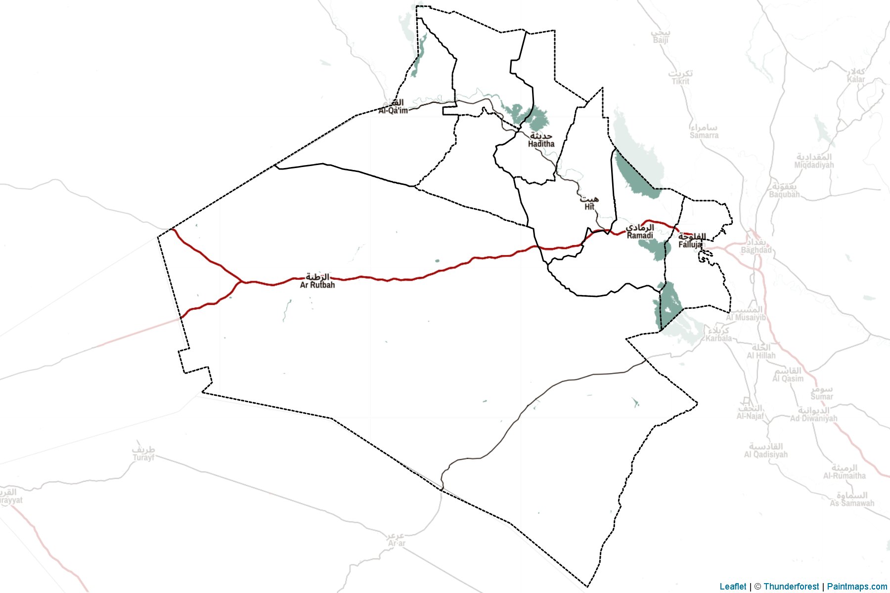 Anbar ili (Irak) Haritası Örnekleri-2