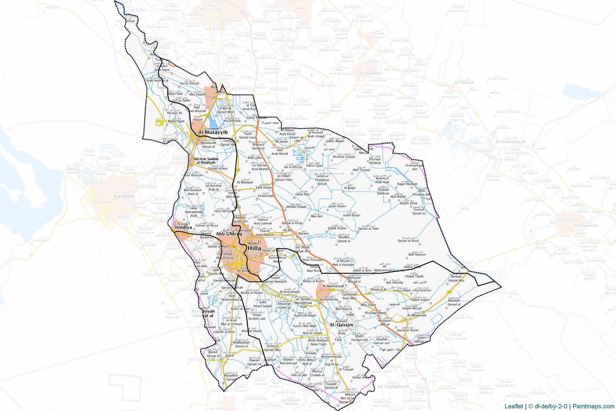 Muestras de recorte de mapas Babil (Irak)-1