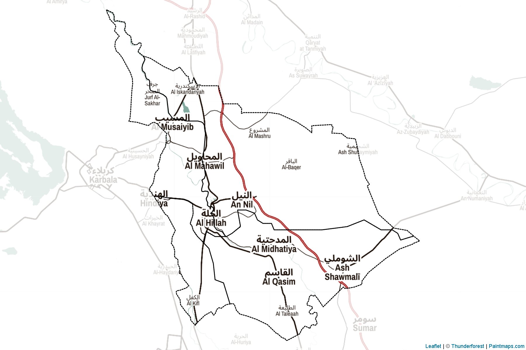 Muestras de recorte de mapas Babil (Irak)-2