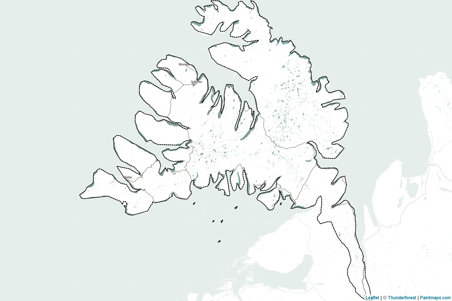 Westfjords (Iceland) Map Cropping Samples-2