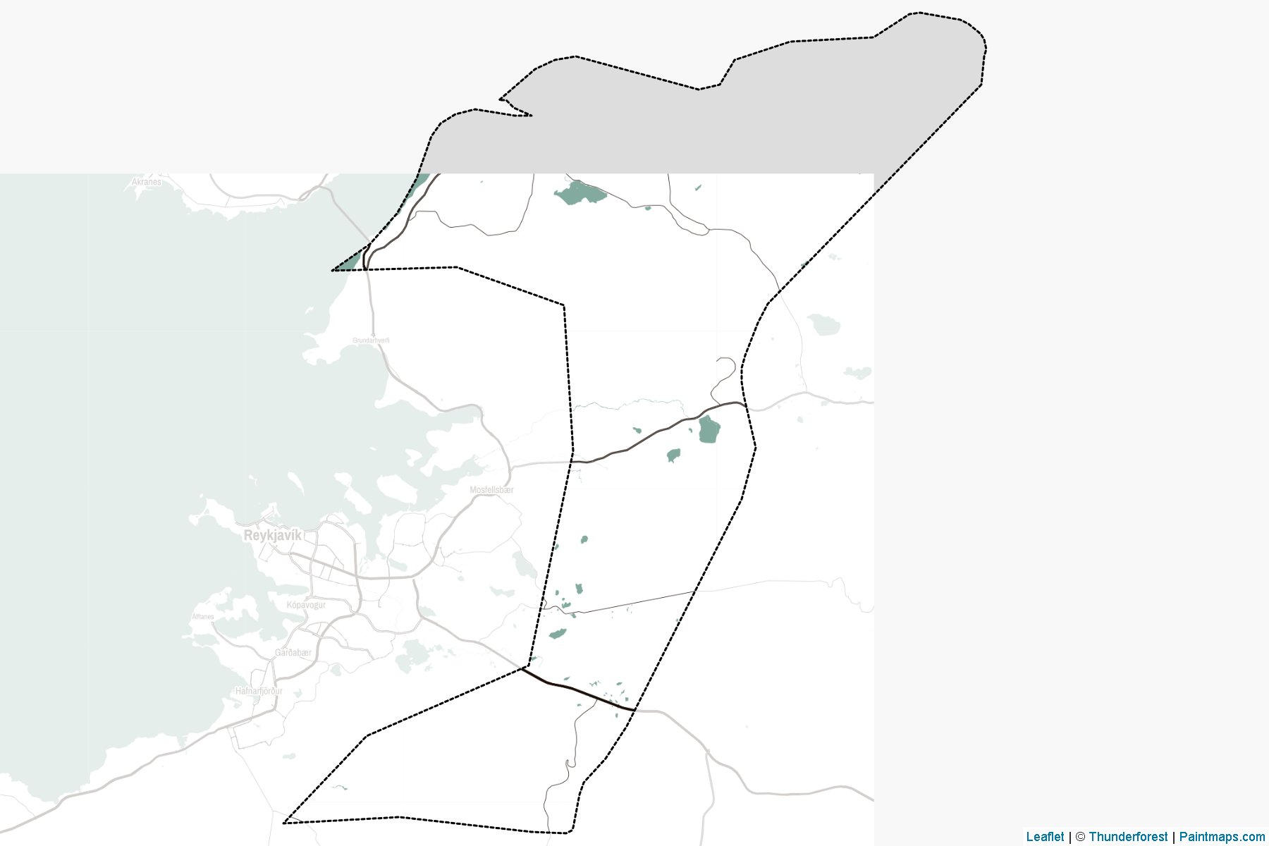 Muestras de recorte de mapas Höfuðborgarsvæði (Islandia)-2