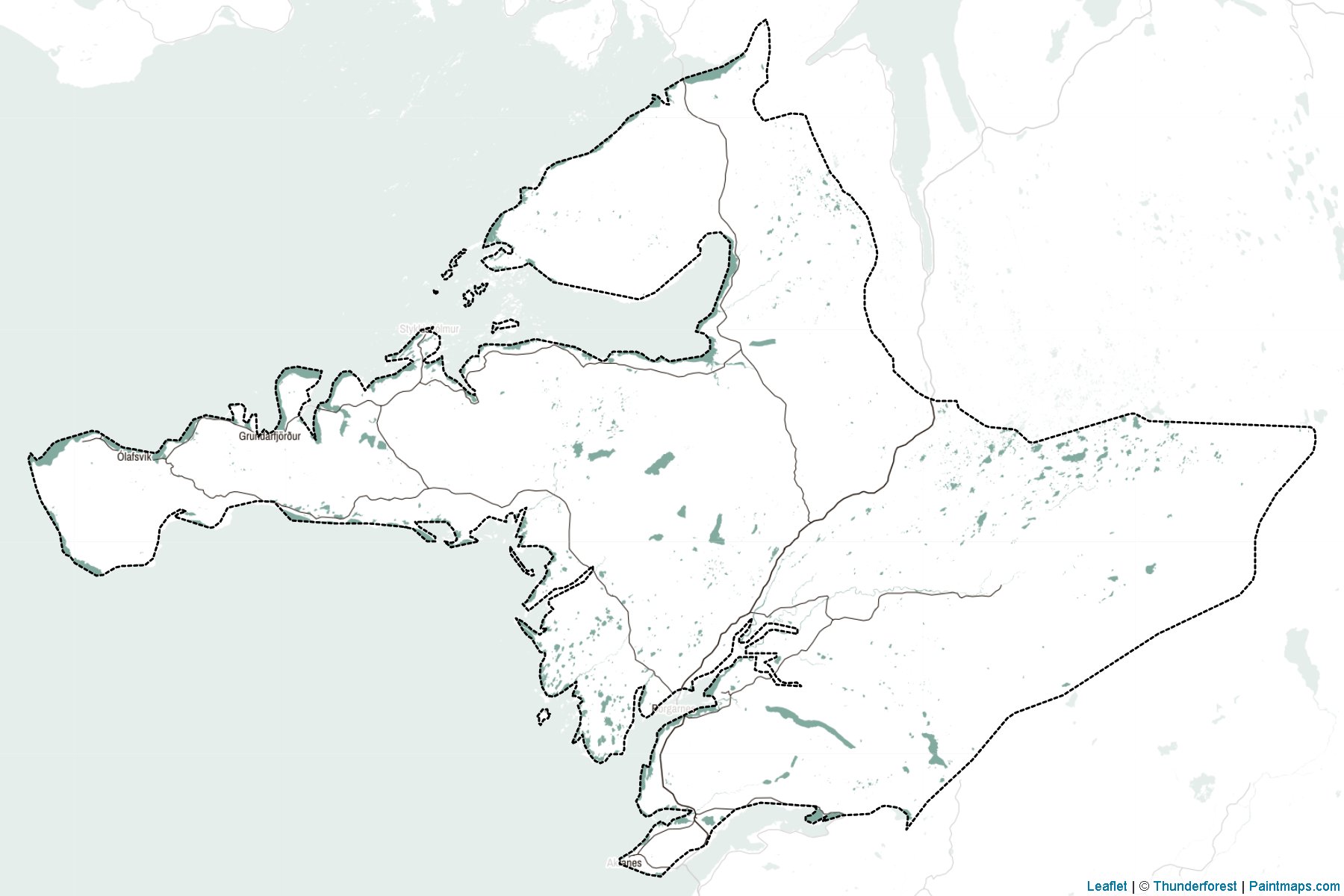 Vesturland (Iceland) Map Cropping Samples-2