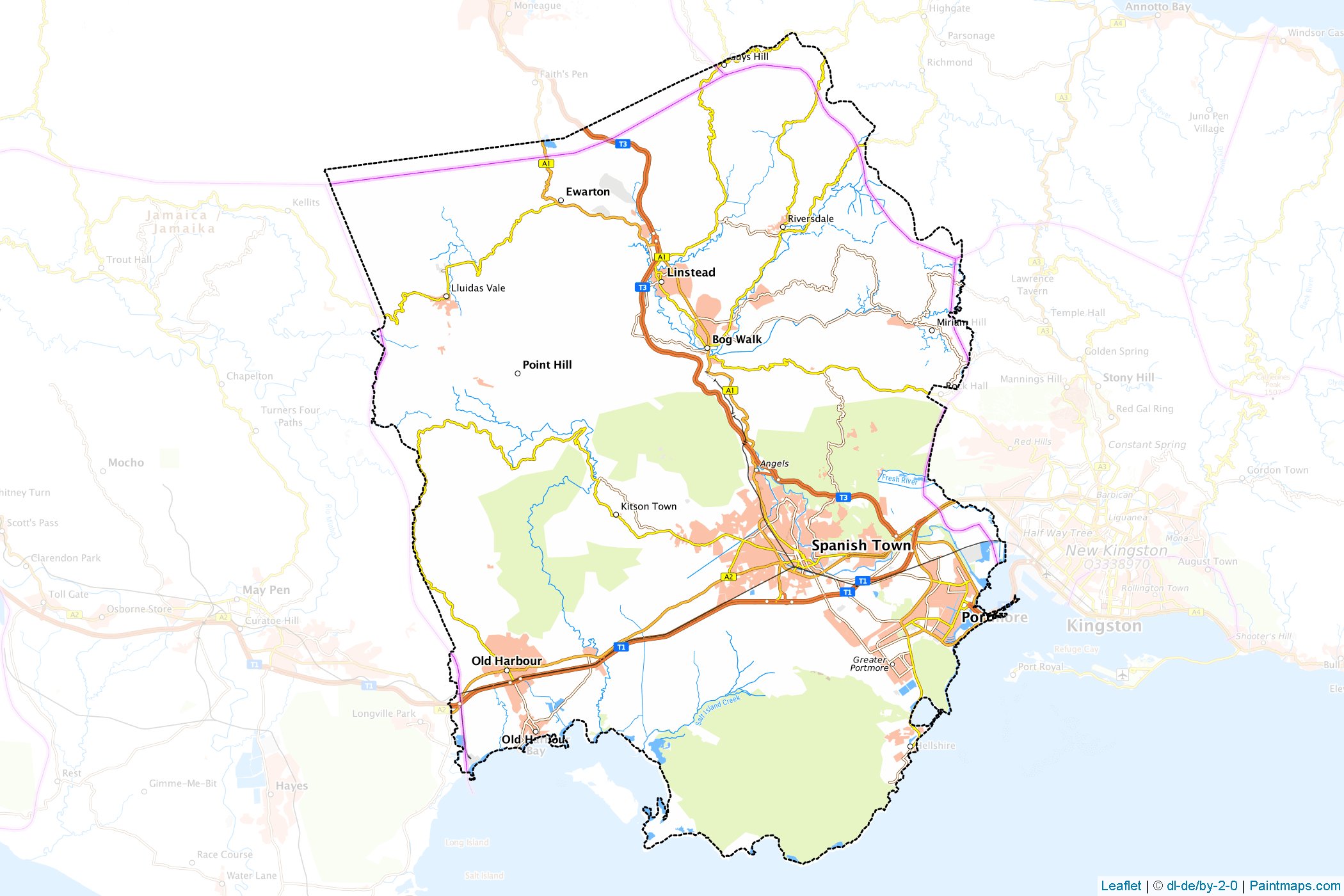 Saint Catherine (Jamaica) Map Cropping Samples-1