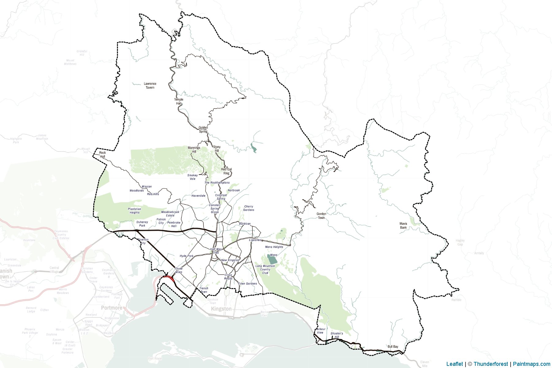 Saint Andrew (Jamaica) Map Cropping Samples-2