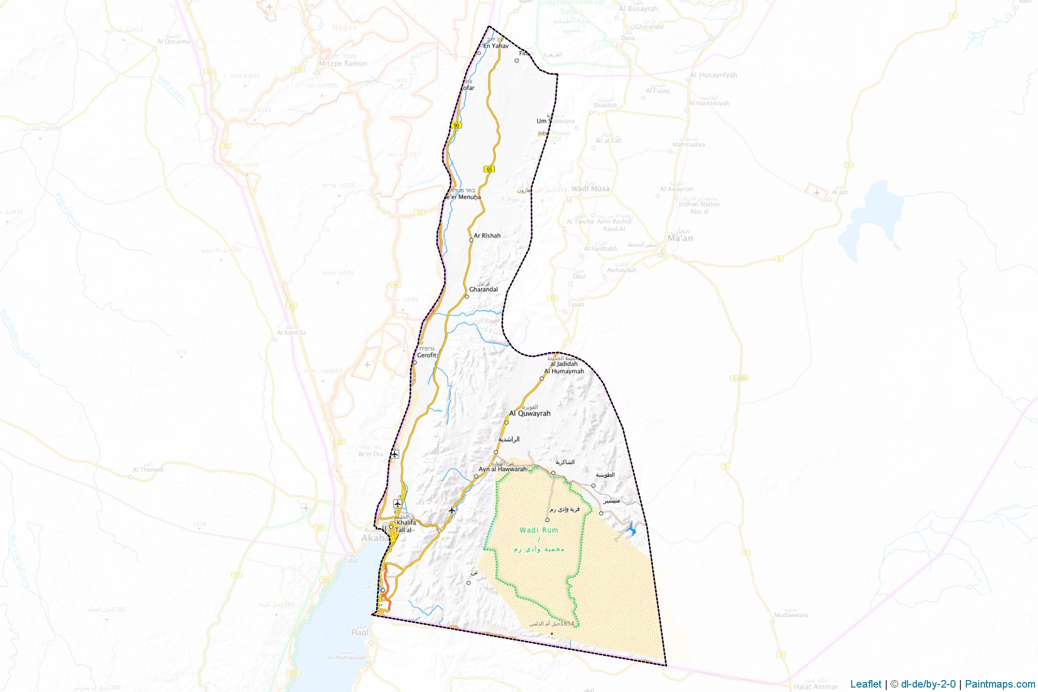 Aqaba Yönetimi (Ürdün) Haritası Örnekleri-1