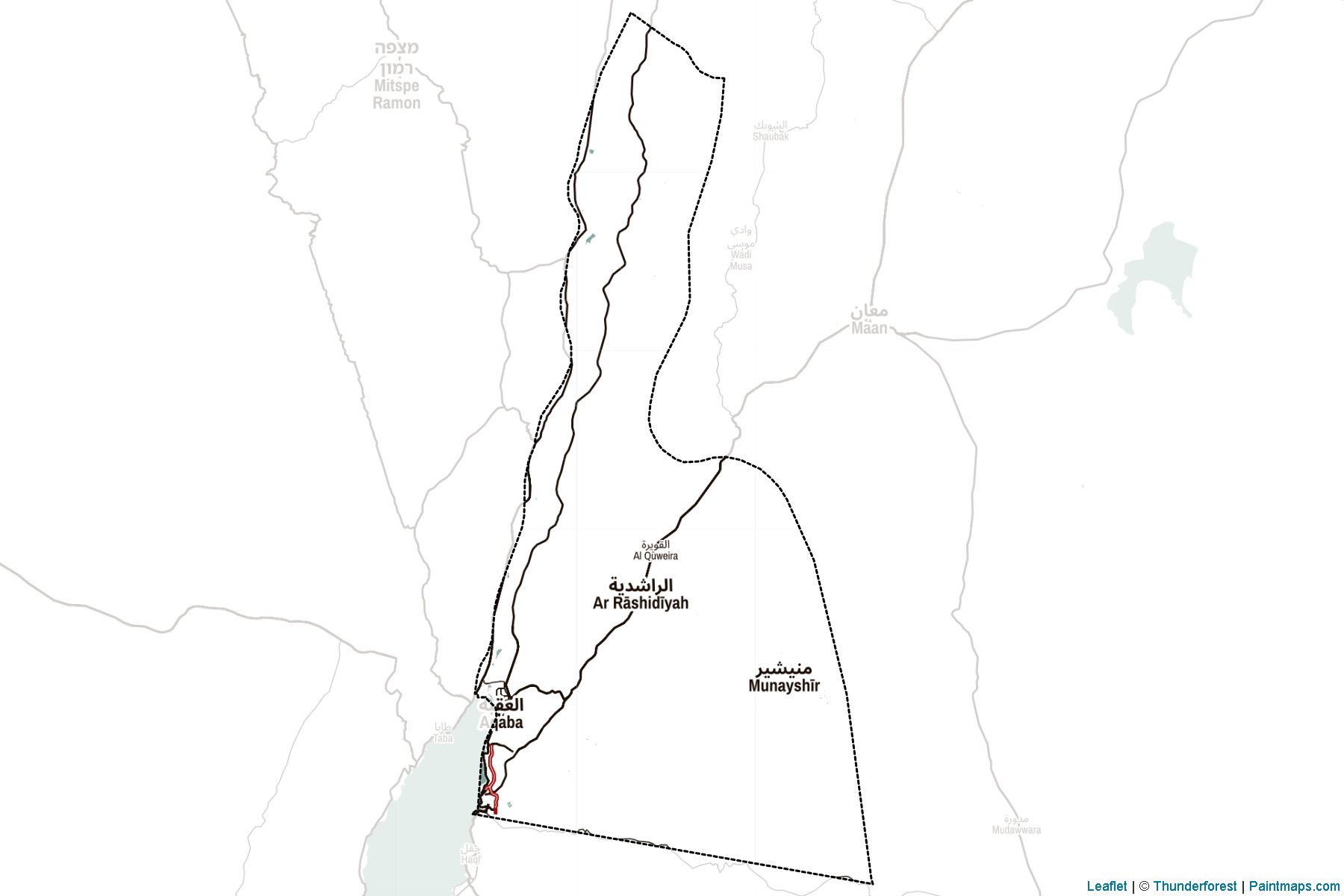 Aqaba Yönetimi (Ürdün) Haritası Örnekleri-2