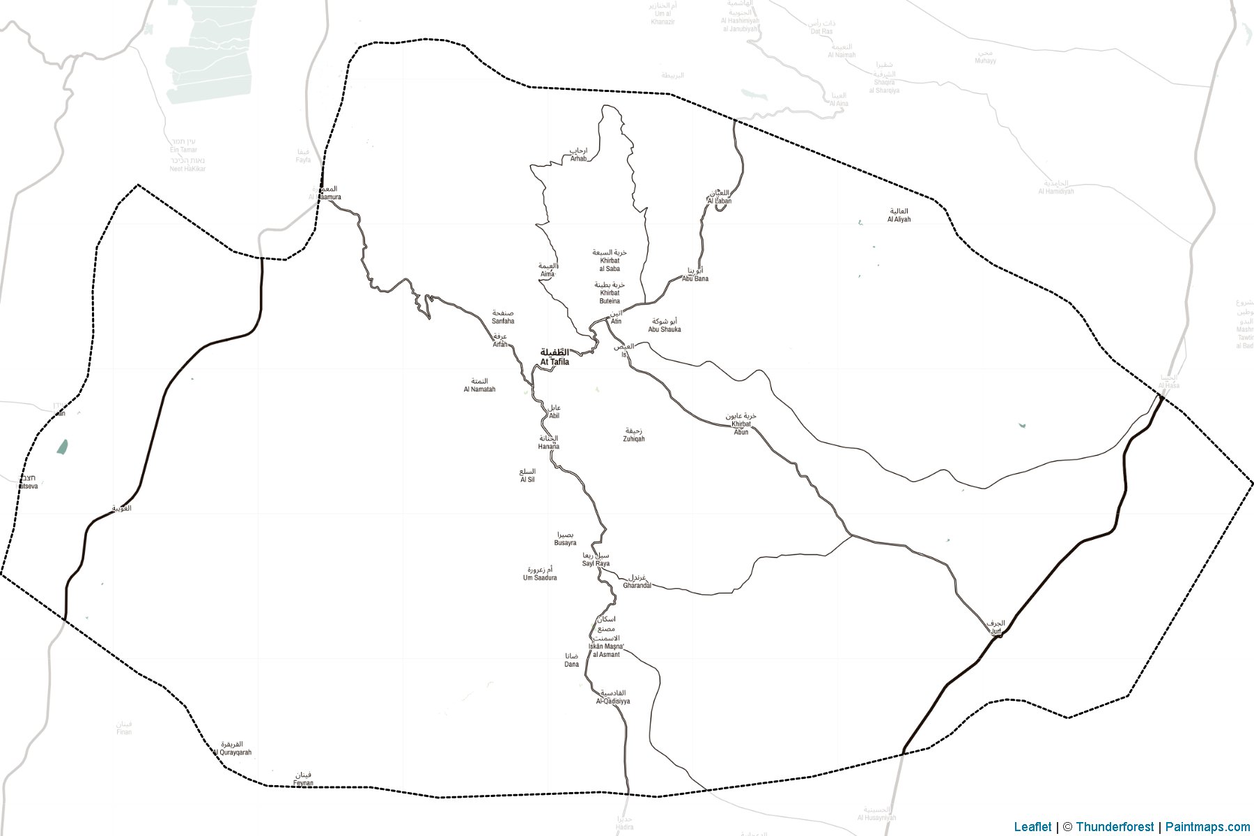 Tafile (Ürdün) Haritası Örnekleri-2