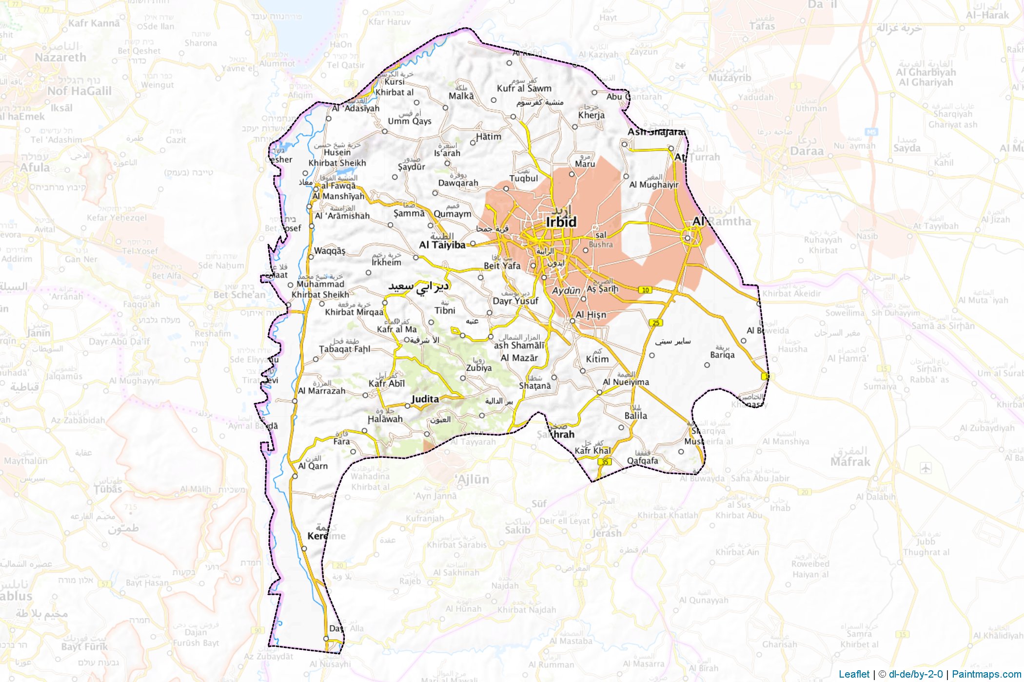 Irbid Yönetimi (Ürdün) Haritası Örnekleri-1