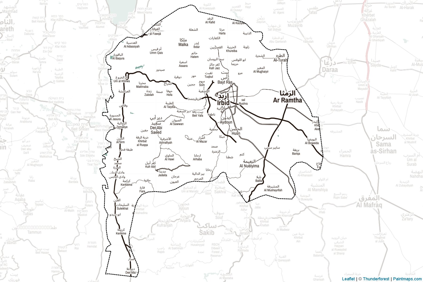 Irbid Yönetimi (Ürdün) Haritası Örnekleri-2