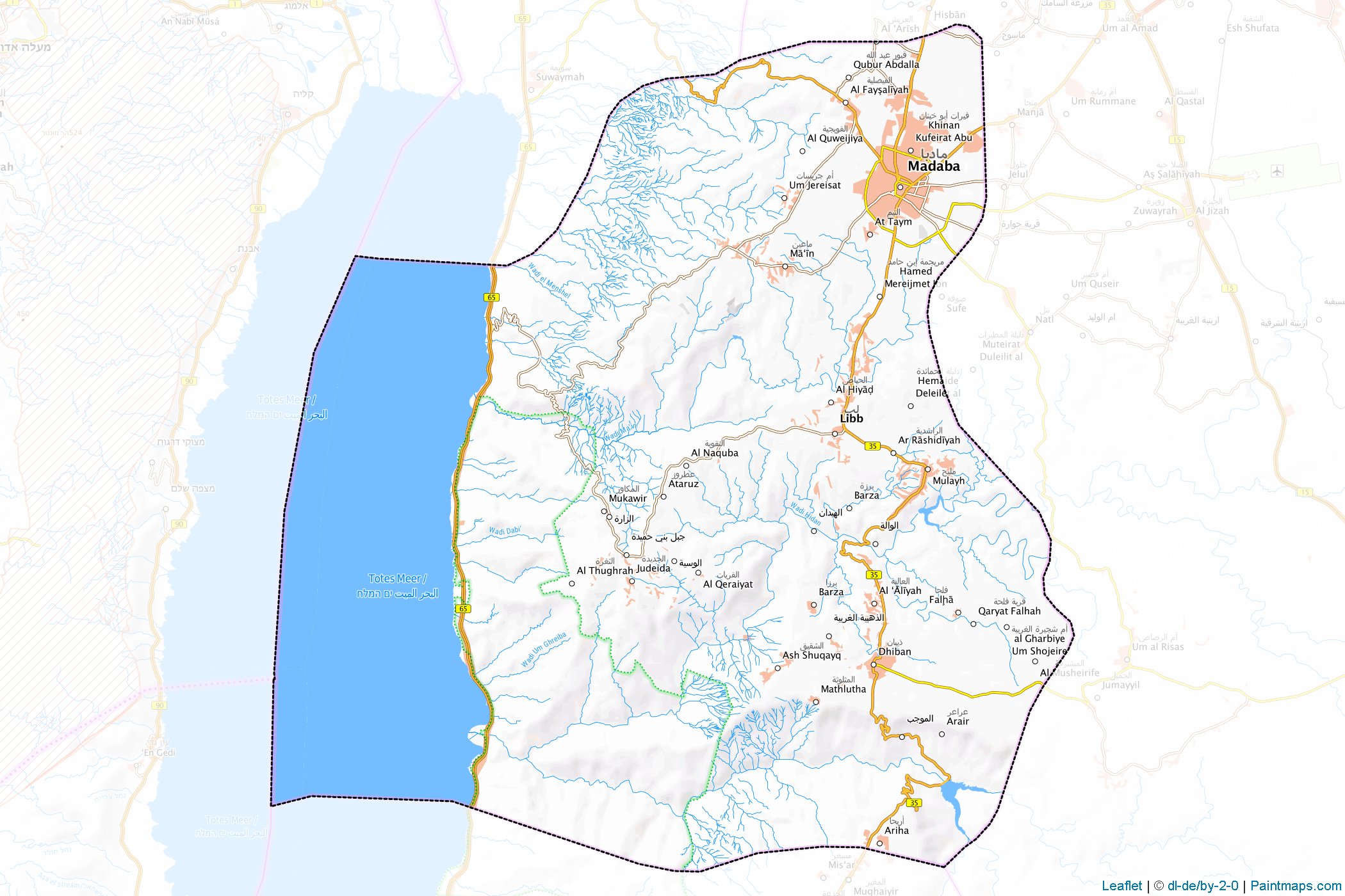 Madaba (Jordan) Map Cropping Samples-1