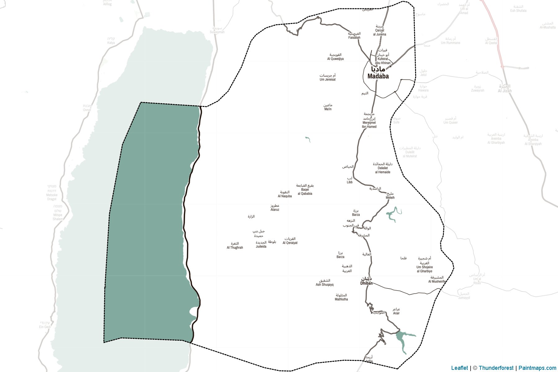 Madaba (Jordan) Map Cropping Samples-2