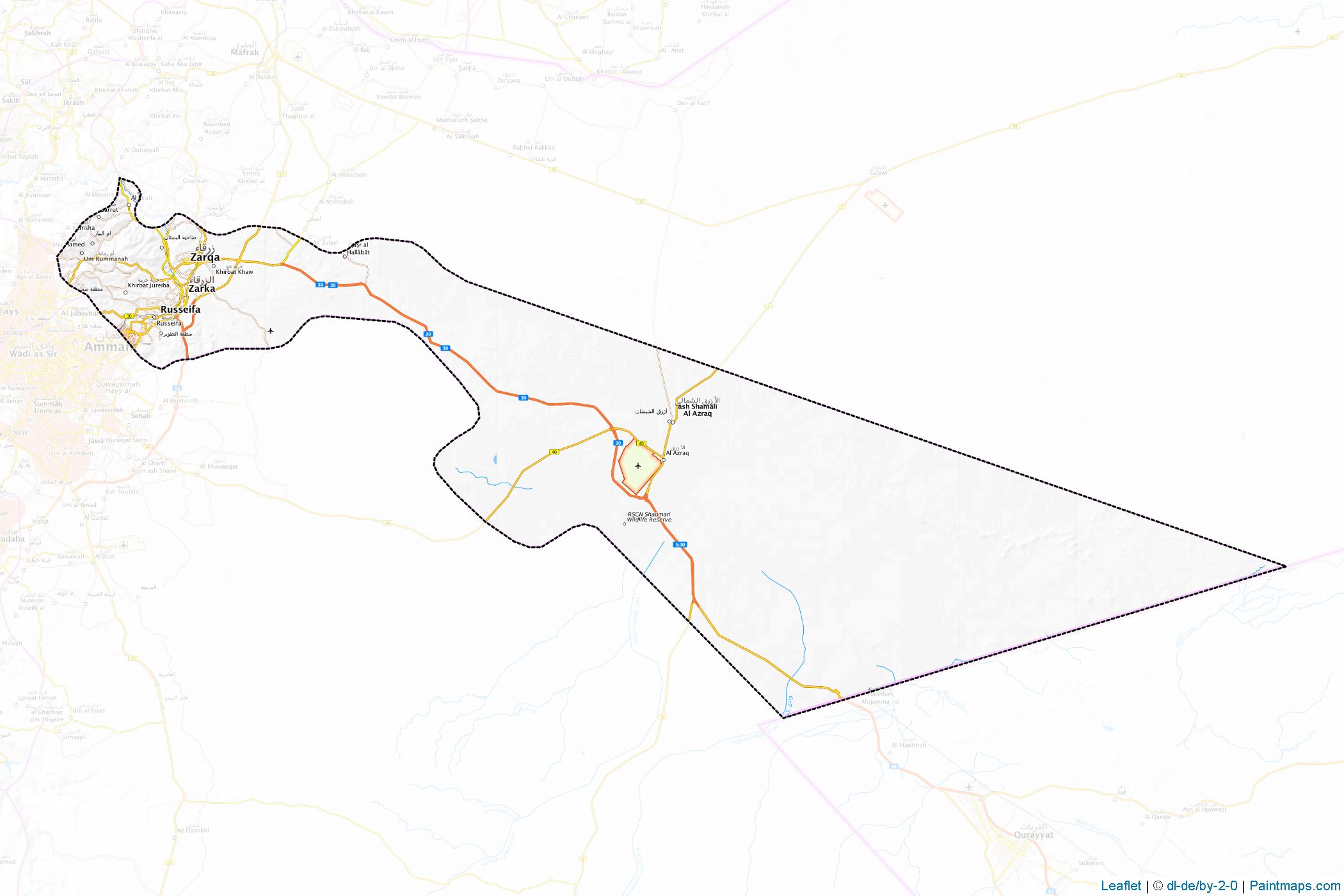 Zarqa Yönetimi (Ürdün) Haritası Örnekleri-1