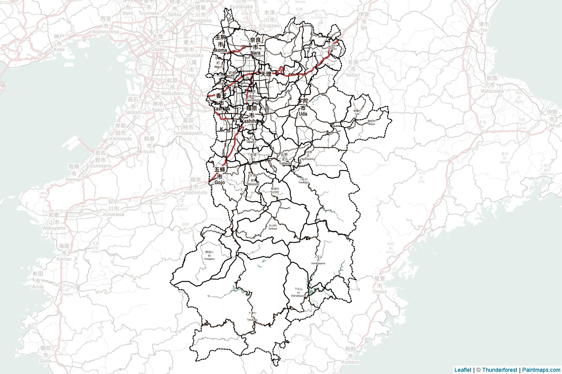 Nara (Japonya) Haritası Örnekleri-2