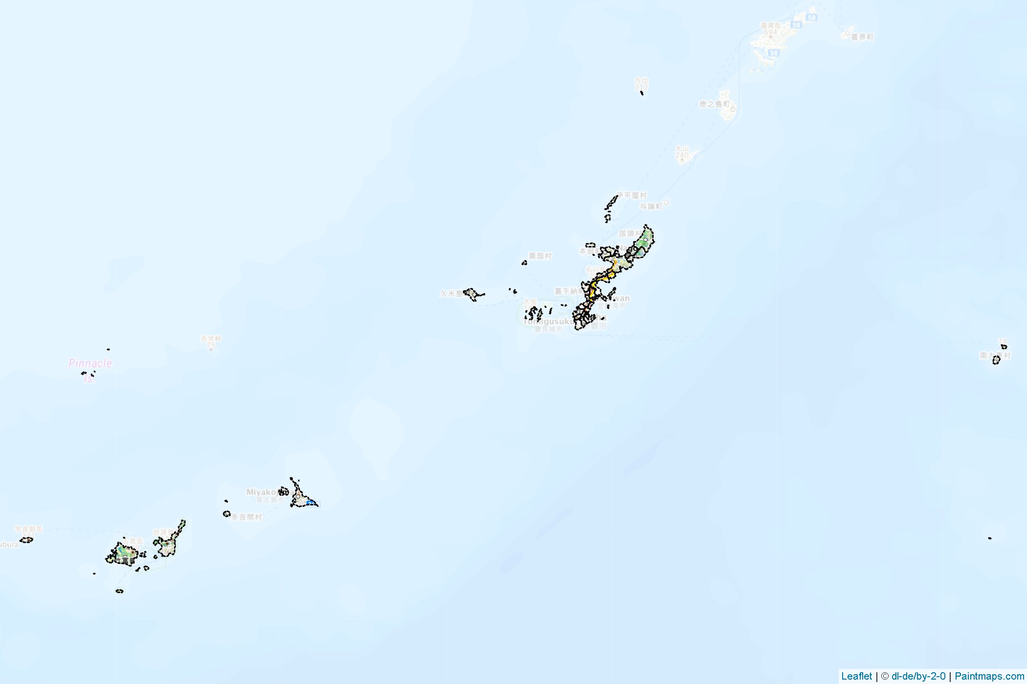 Muestras de recorte de mapas Okinawa (Japón)-1