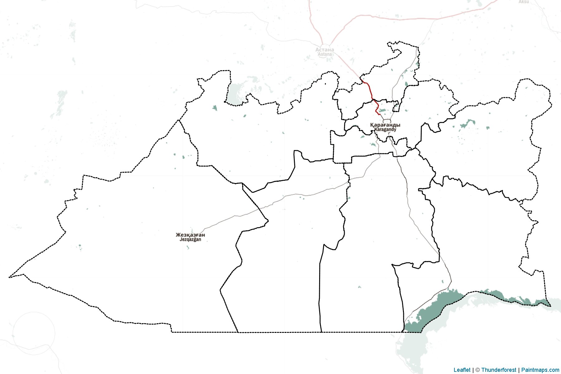 Muestras de recorte de mapas Qaraghandy (Kazakhstan)-2