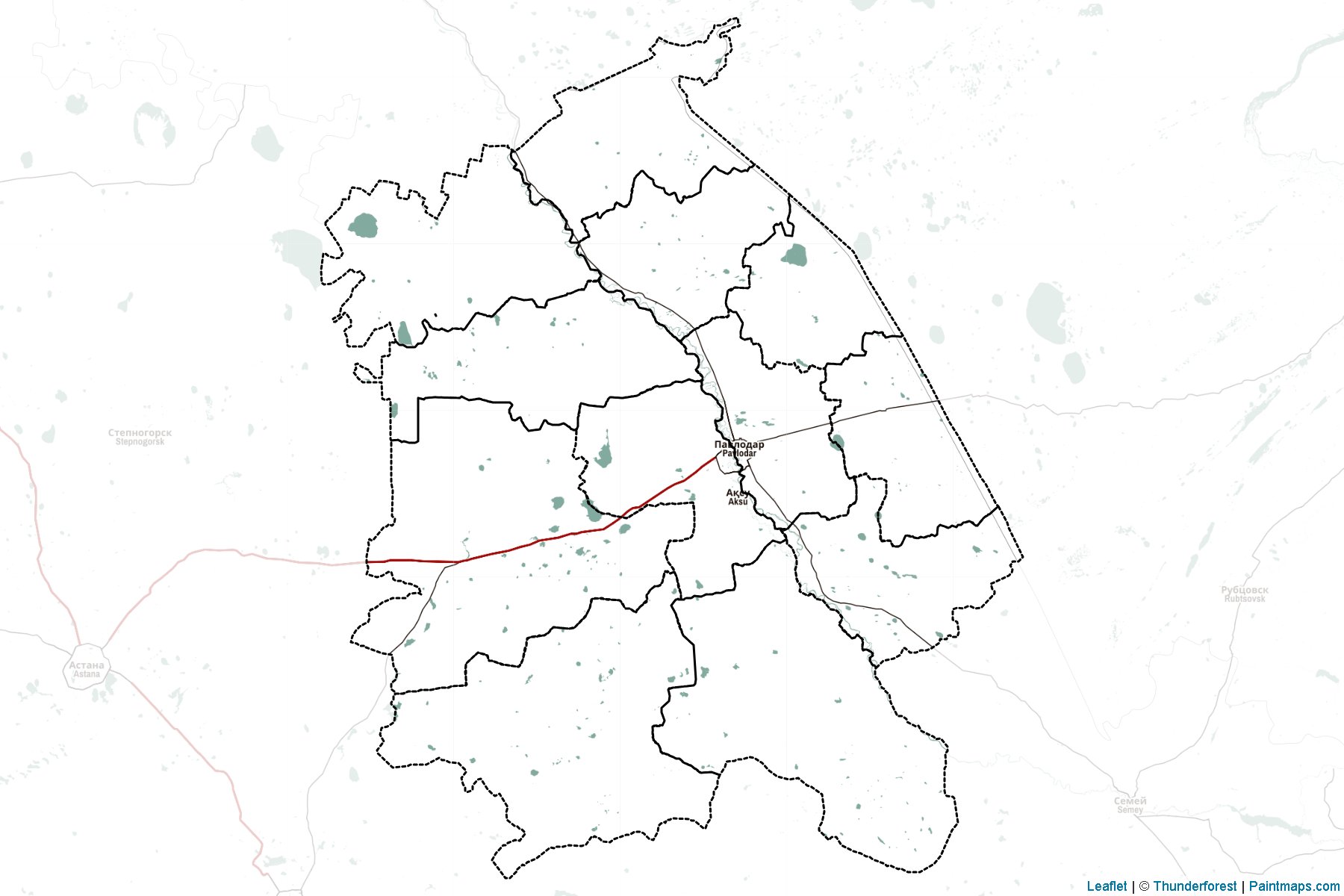 Muestras de recorte de mapas Pavlodar (Kazakhstan)-2