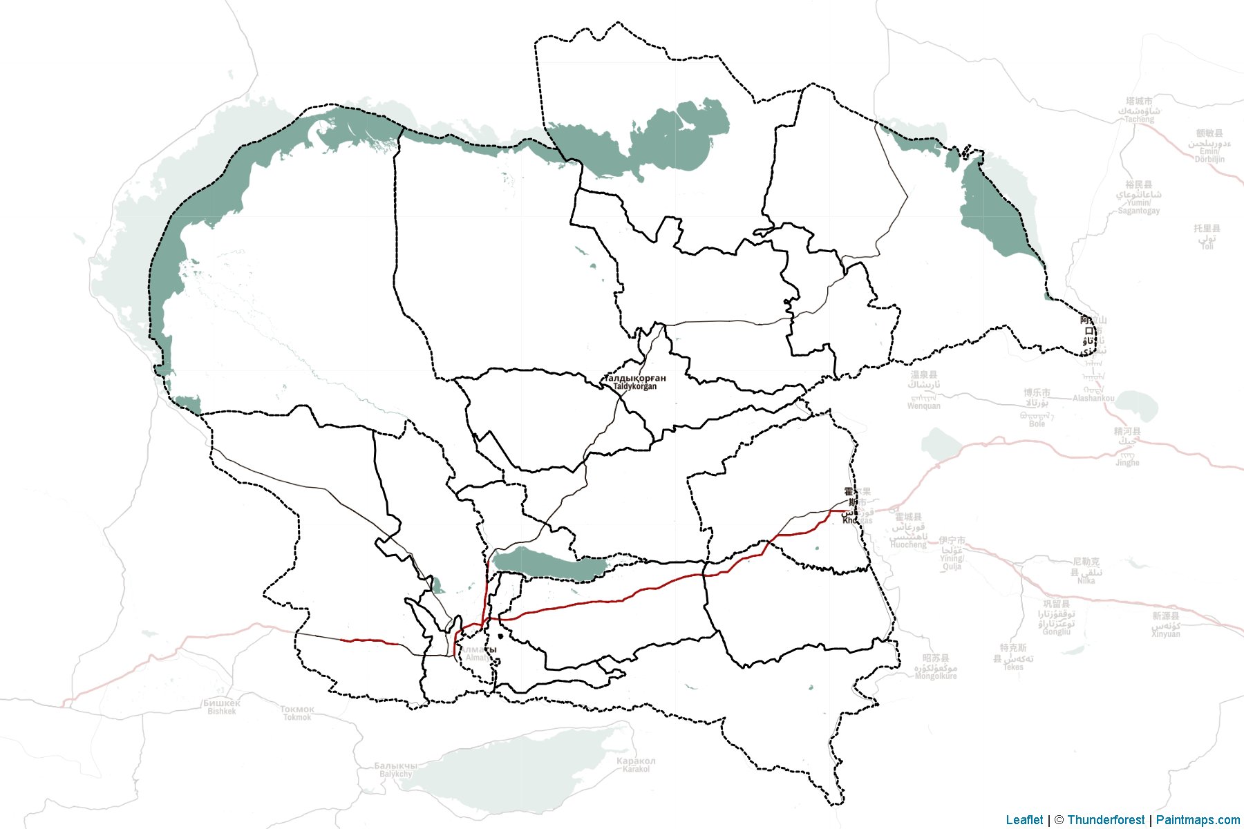 Muestras de recorte de mapas Almaty (Kazakhstan)-2