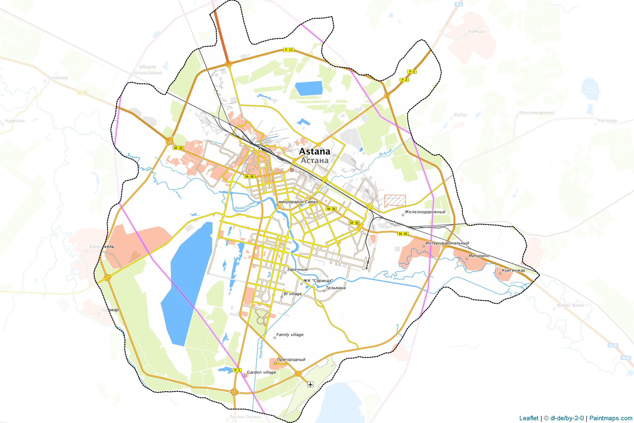 Astana (Kazakistan) Haritası Örnekleri-1