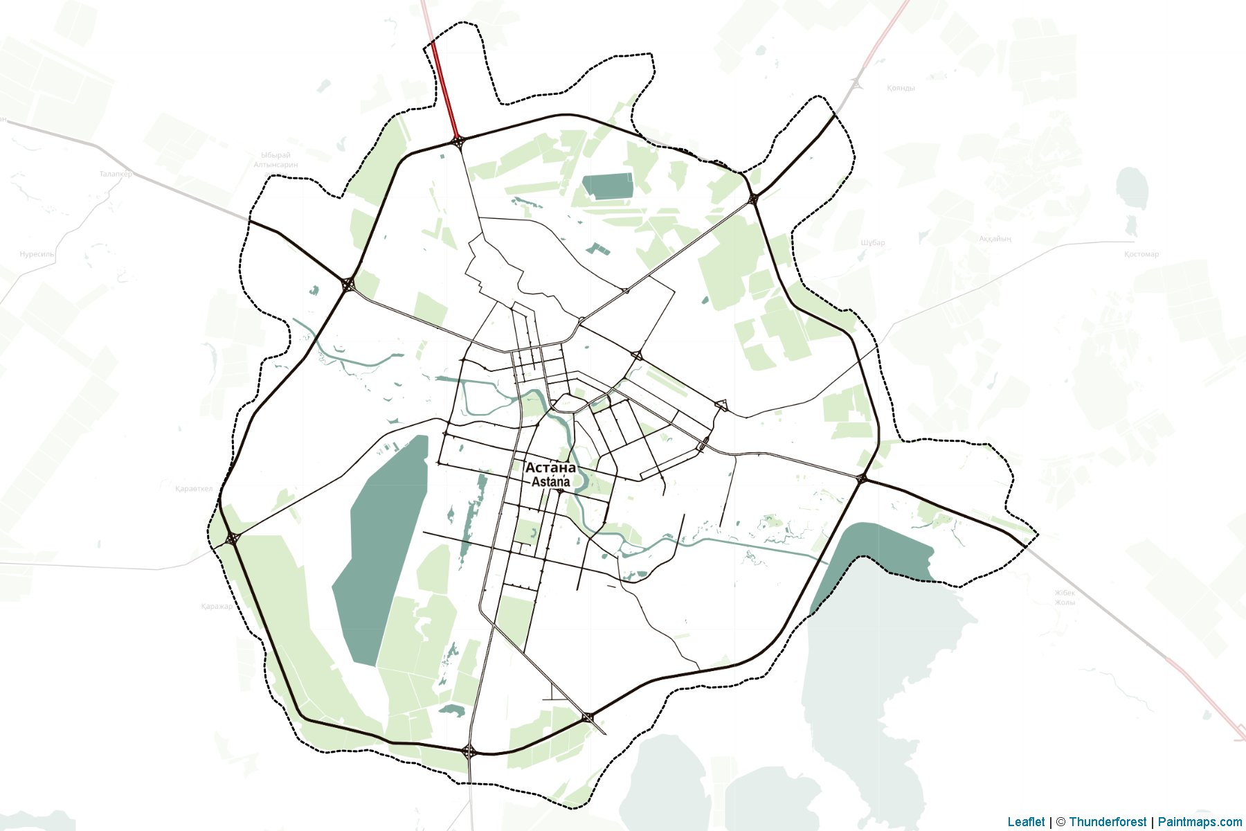 Astana (Kazakistan) Haritası Örnekleri-2