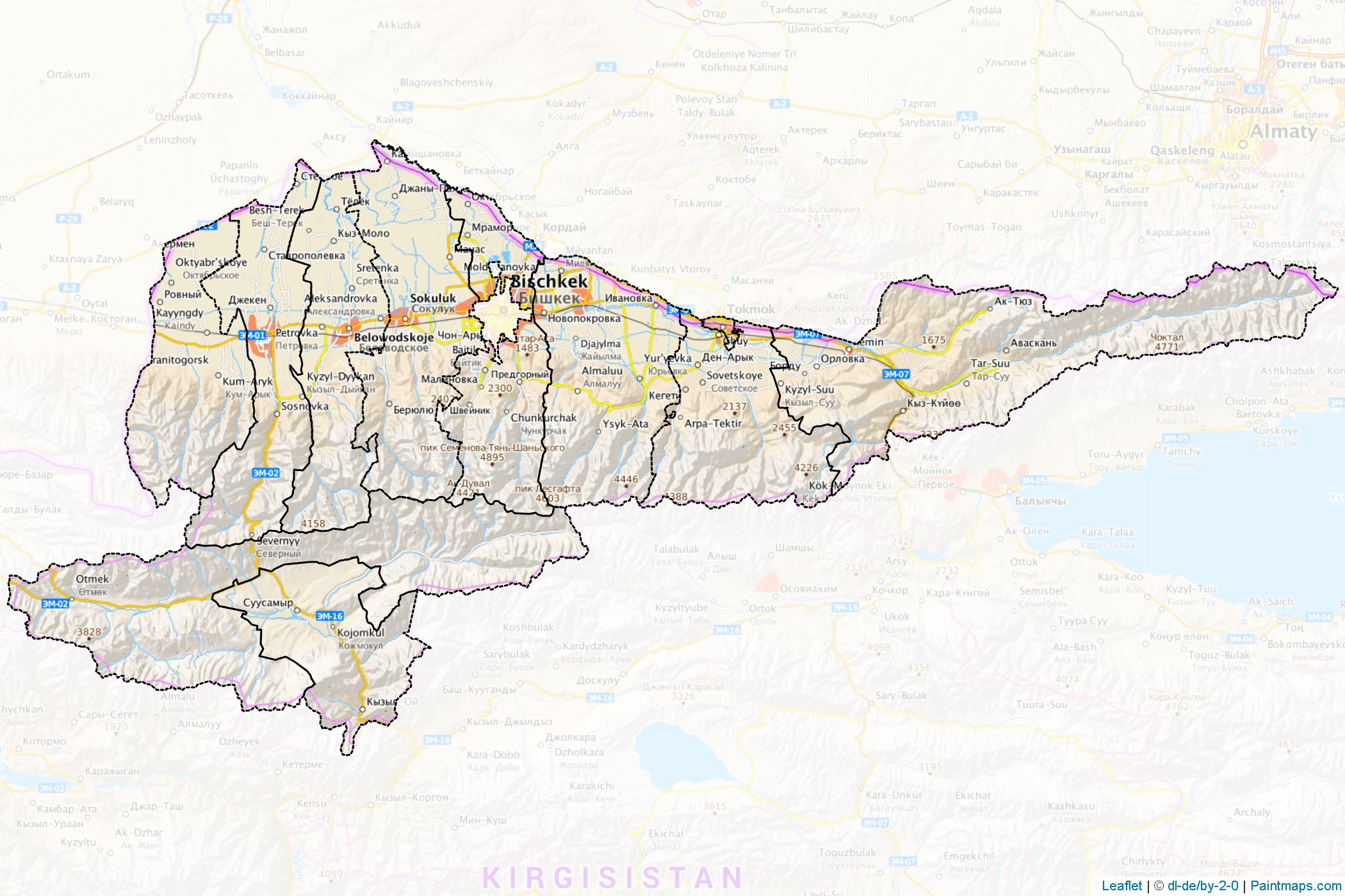 Muestras de recorte de mapas Chuy (Kirguistán)-1