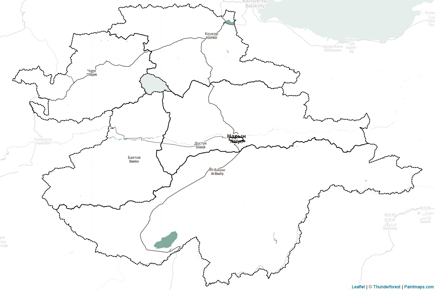 Narın ili (Kırgızistan) Haritası Örnekleri-2