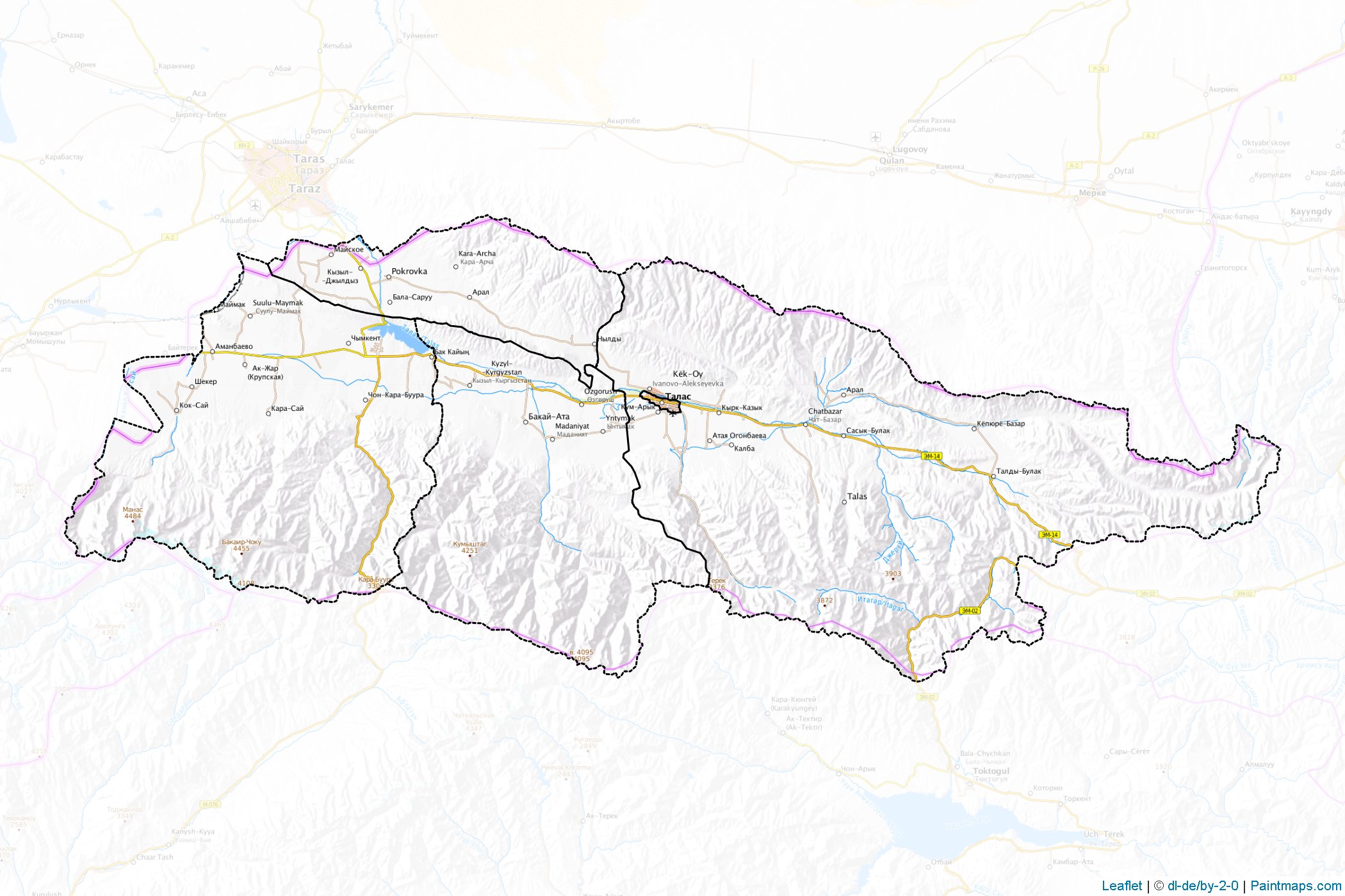 Talas (Kyrgyzstan) Map Cropping Samples-1