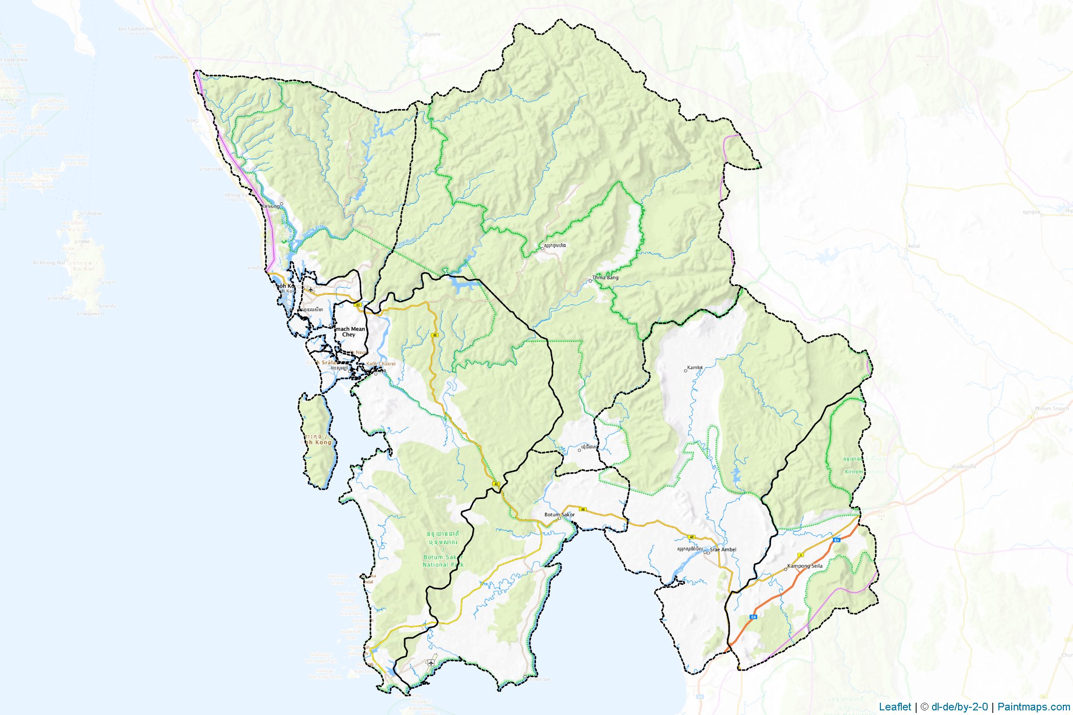 Muestras de recorte de mapas Kaôh Kong (Camboya)-1