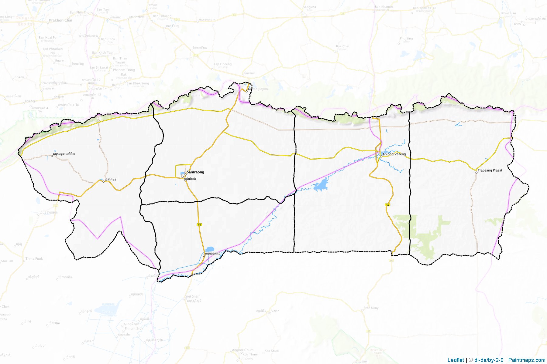 Muestras de recorte de mapas Otdar Mean Chey (Camboya)-1