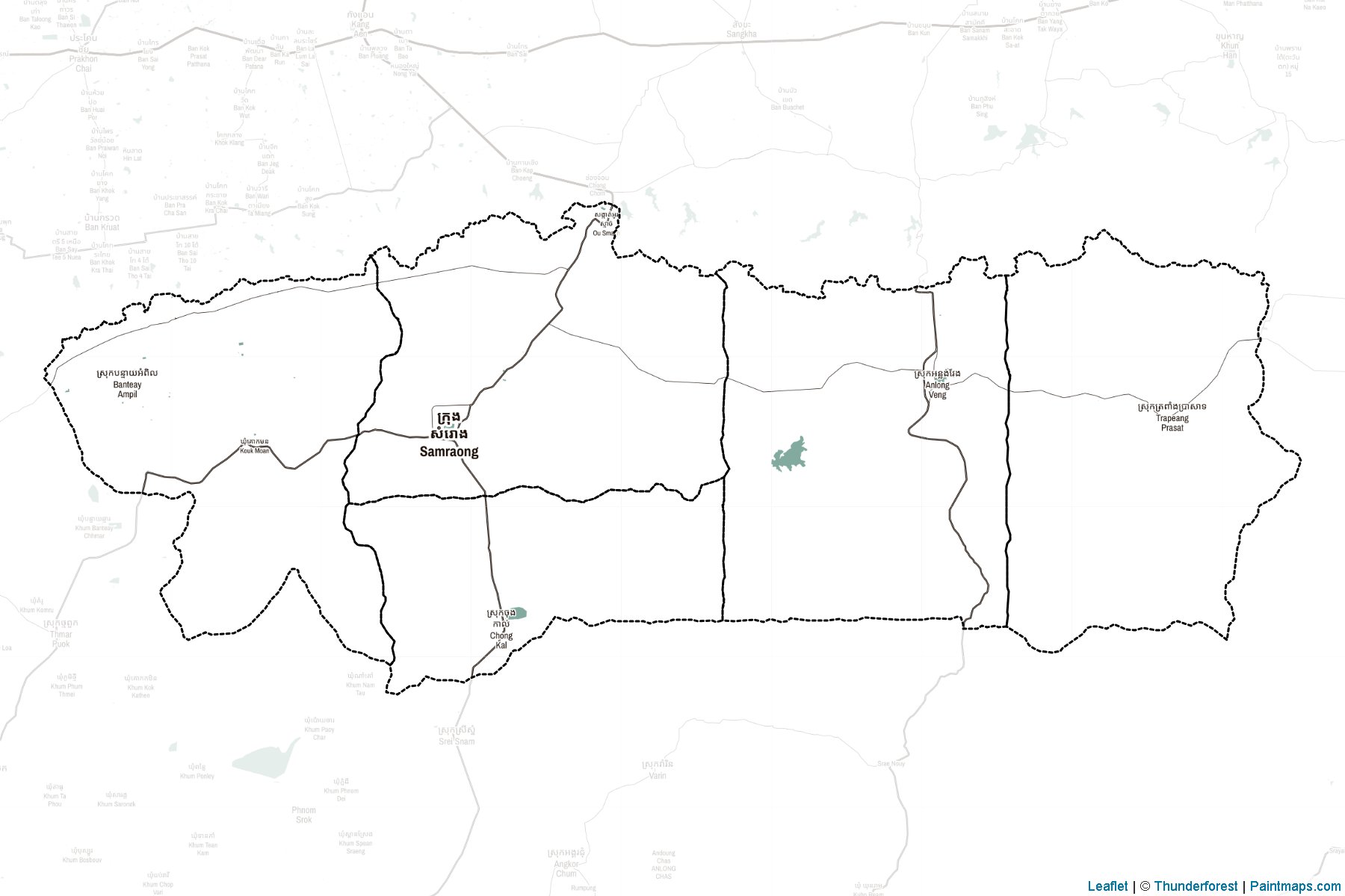 Muestras de recorte de mapas Otdar Mean Chey (Camboya)-2