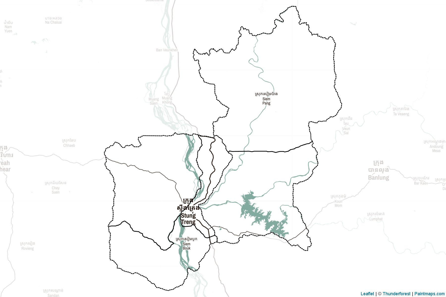 Stung Treng Province (Kamboçya) Haritası Örnekleri-2