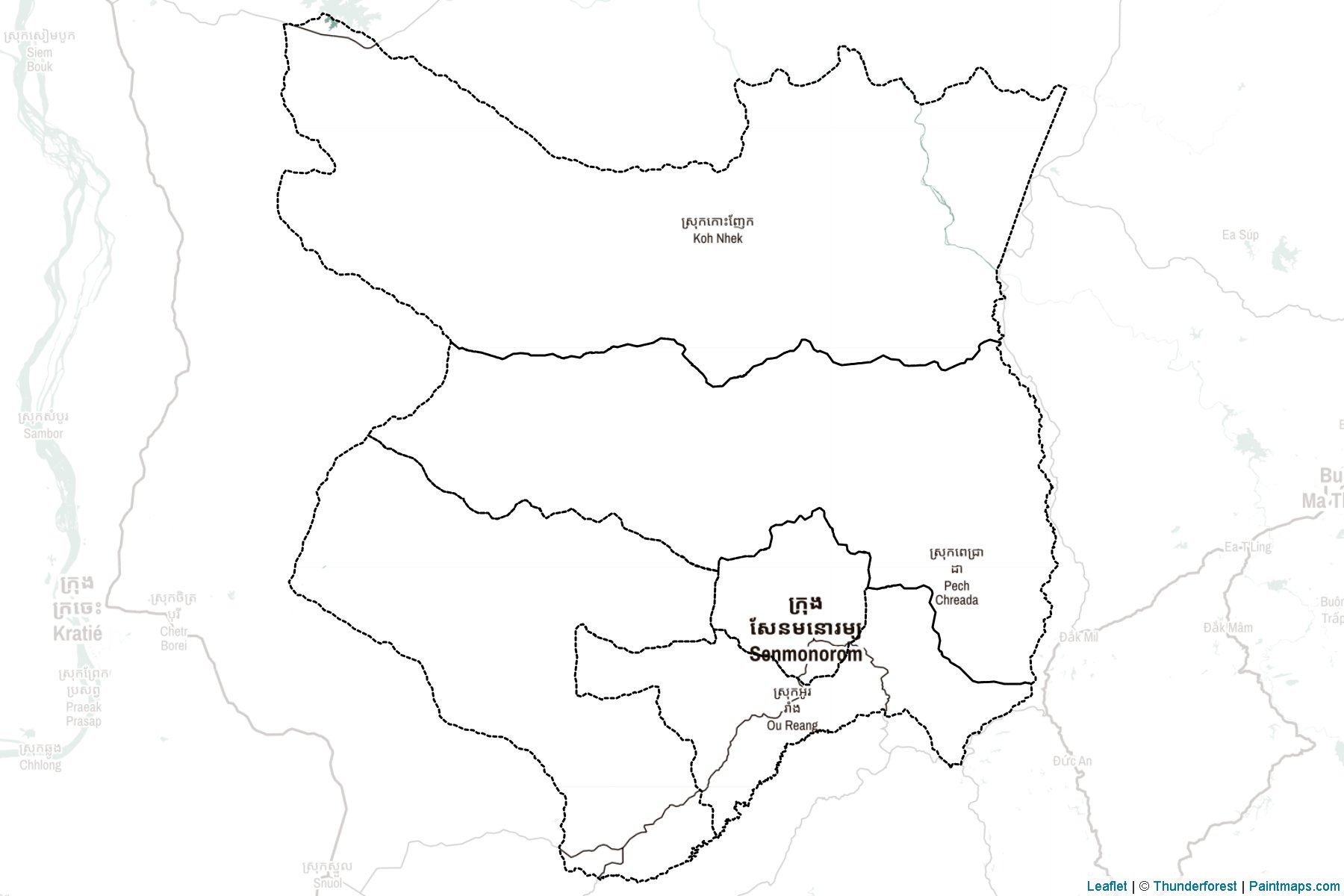 Muestras de recorte de mapas Môndól Kiri (Camboya)-2