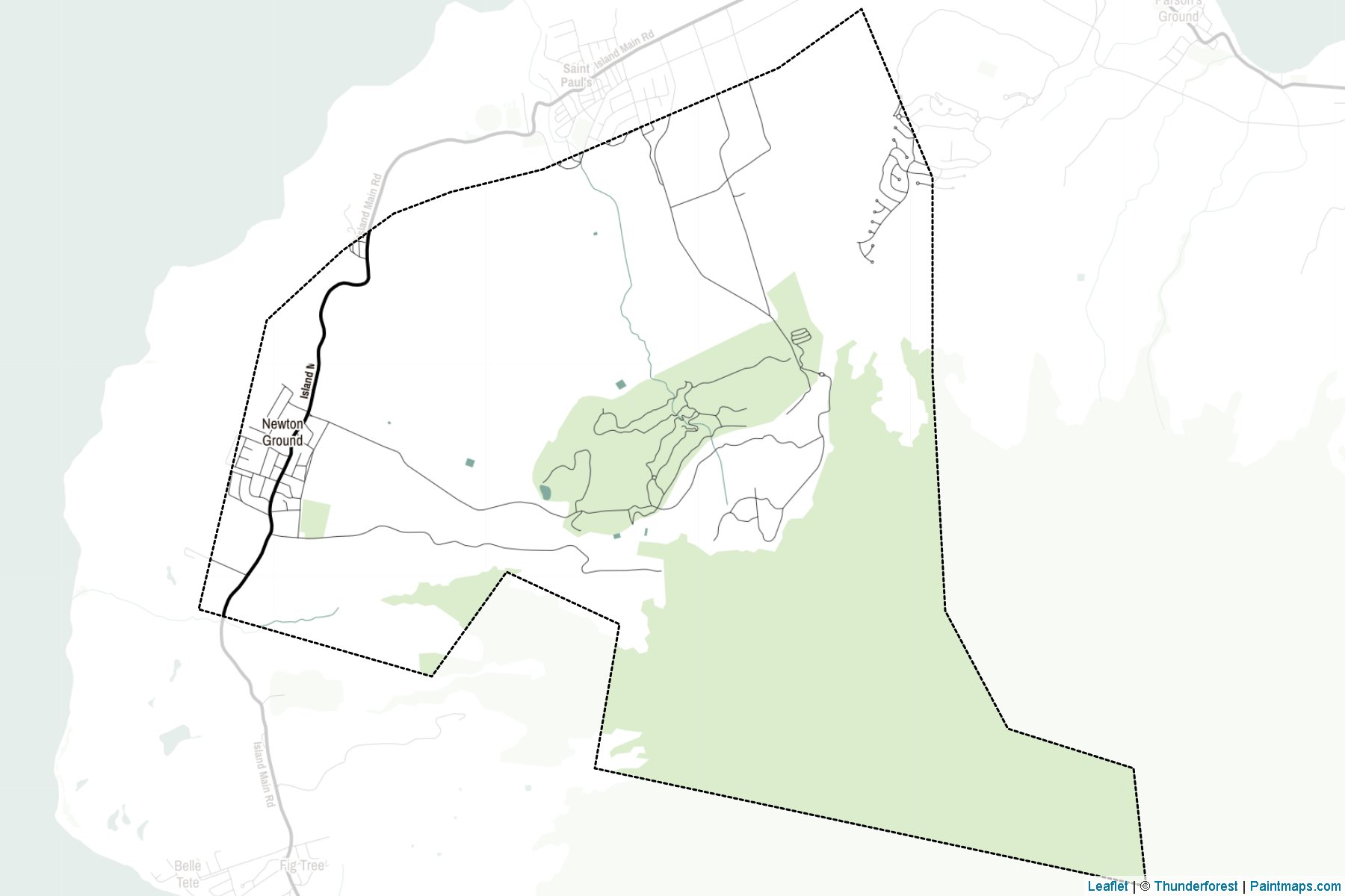 Saint Paul Capesterre (Saint Kitts and Nevis) Map Cropping Samples-2