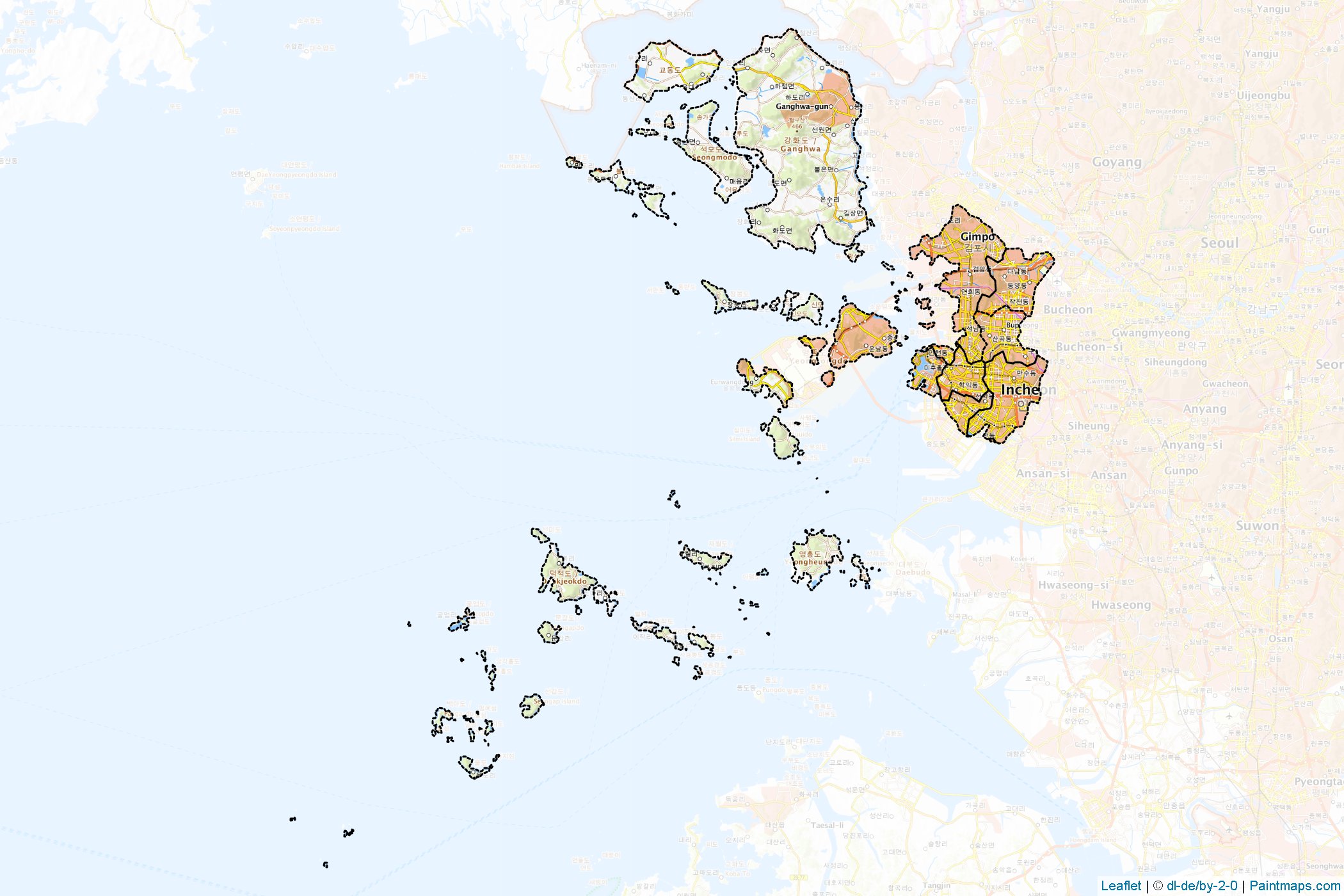 Incheon (South Korea) Map Cropping Samples-1