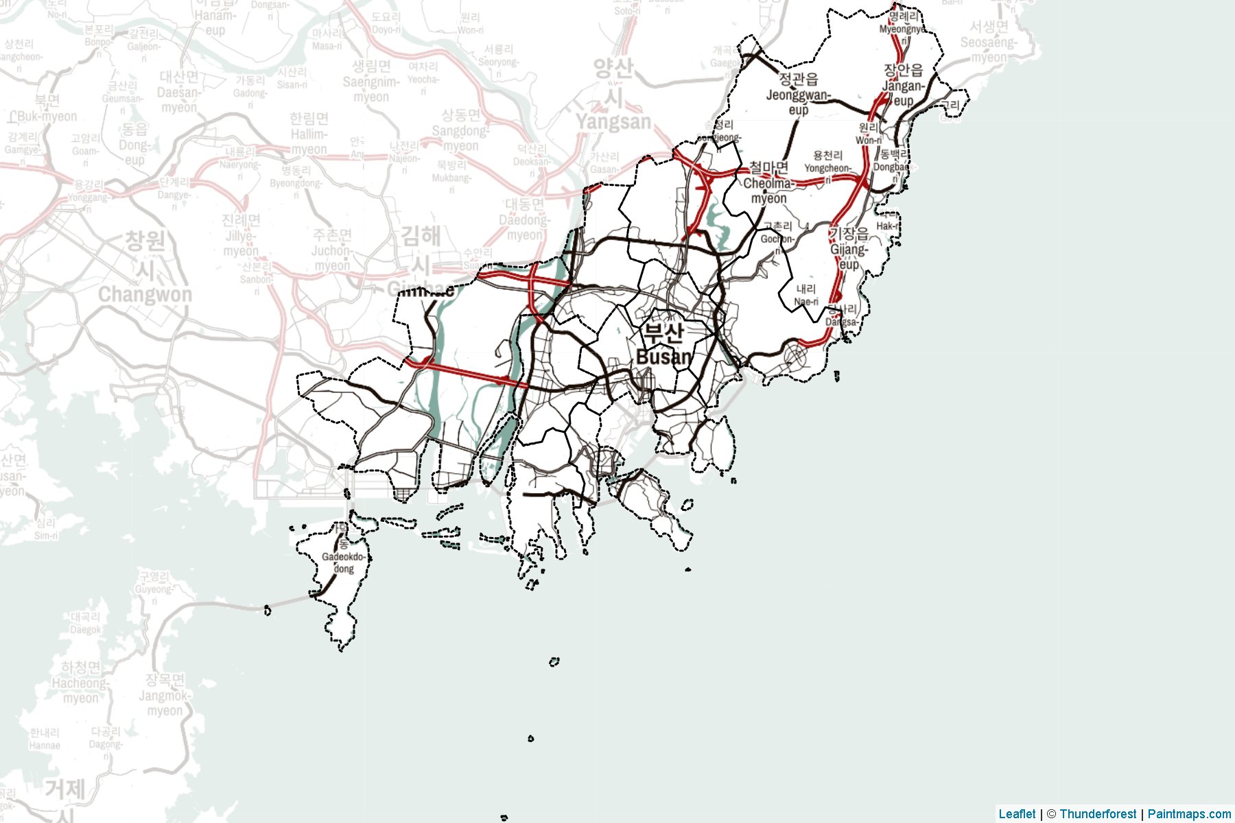 Busan (South Korea) Map Cropping Samples-2