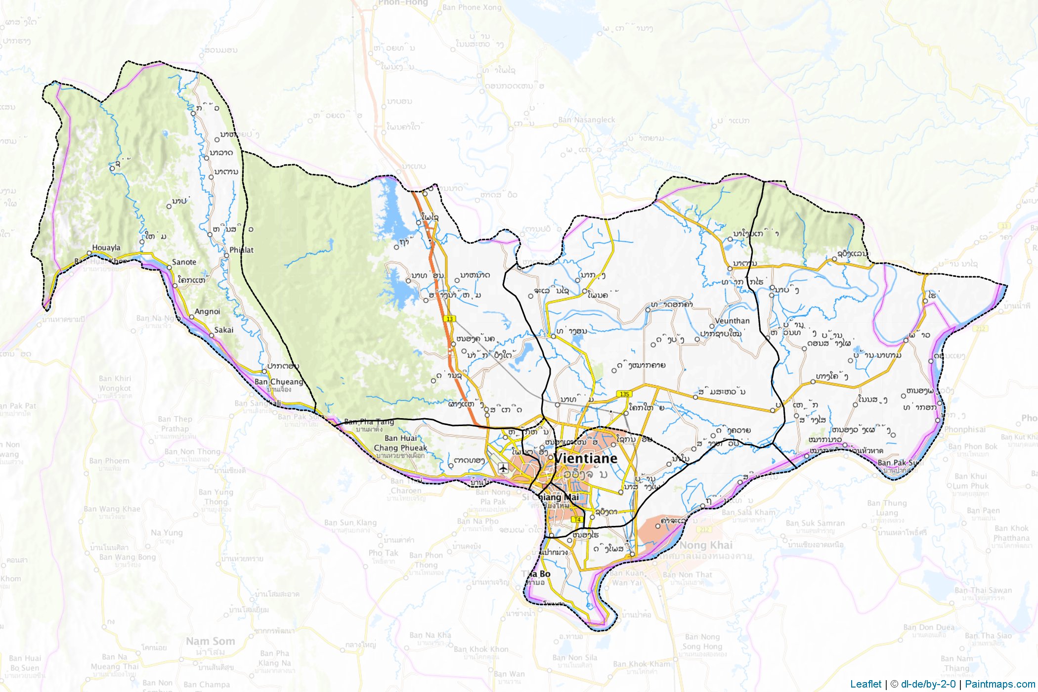 Viangchan (Laos) Map Cropping Samples-1